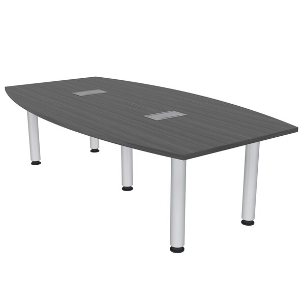 45.25 in W, 84 in L, 29 in H, Engineered Wood Top, Grey